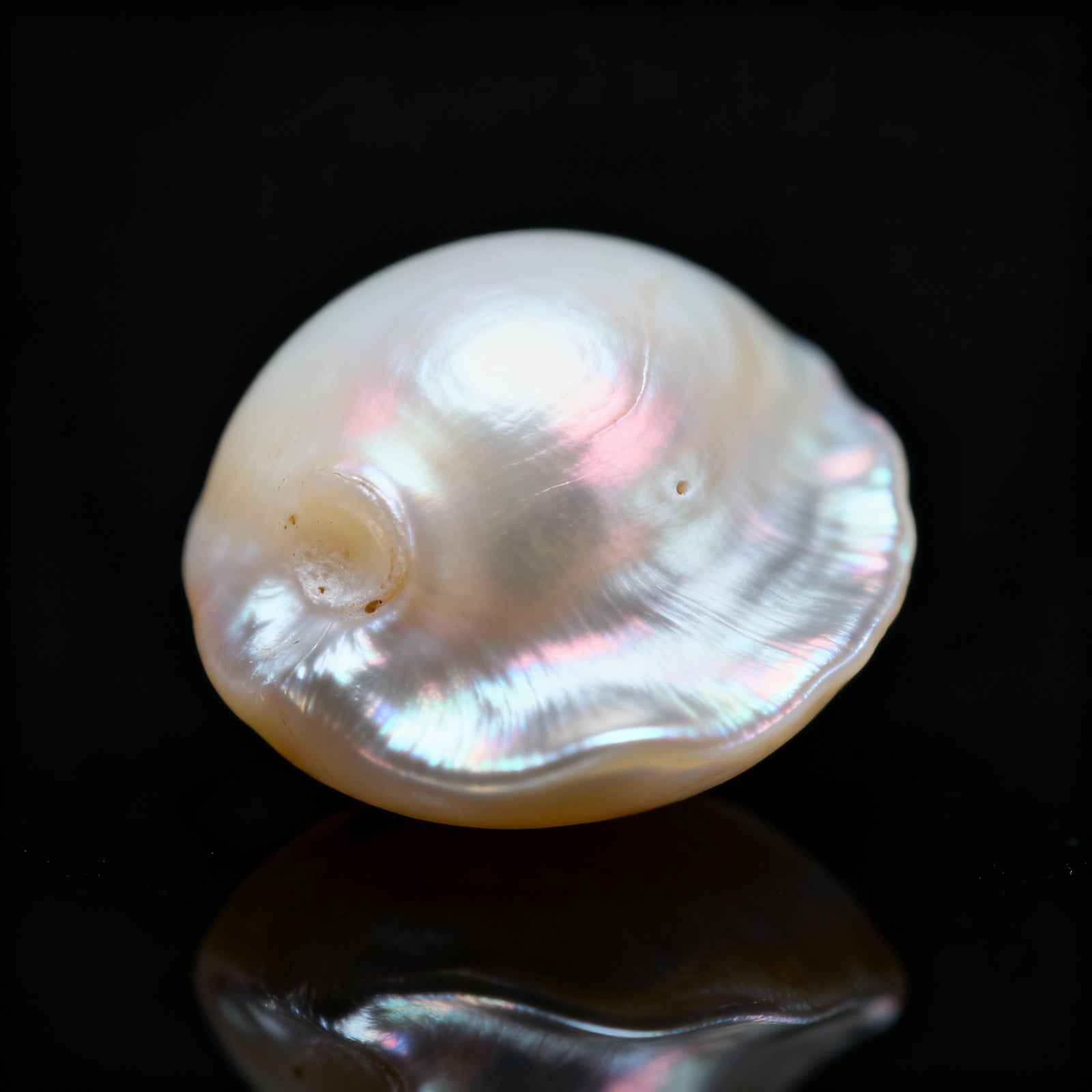 Pearl on a black background