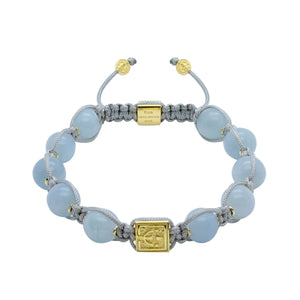 Timeless Aquamarine Bead Bracelet In Silver or Gold | 10MM - CLUB EQUILIBRIUM