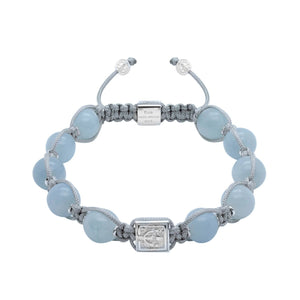 Timeless Aquamarine Bead Bracelet In Silver or Gold | 10MM - CLUB EQUILIBRIUM