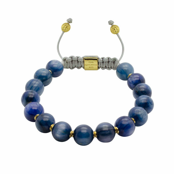Blue Magic | Kyanite Adjustable Stone Bracelet in Gold or Silver | 10MM - CLUB EQUILIBRIUM