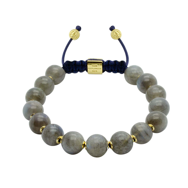 Intuition | Labradorite Adjustable Stone Bracelet in Gold/Silver | 10MM - CLUB EQUILIBRIUM