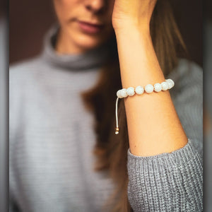Calming Mystery | Mystic Moonstone Stone Bracelet in Gold/Silver | 10MM - CLUB EQUILIBRIUM