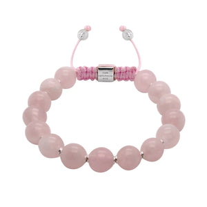 Love Magnet | Stunning Rose Quartz Bracelet in Gold/Silver | 10MM - CLUB EQUILIBRIUM