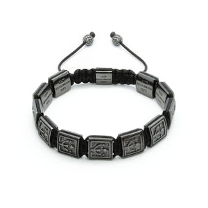 Black Knight -  VIP Beaded Bracelet In Black Rhodium Over Silver  | 10MM - CLUB EQUILIBRIUM