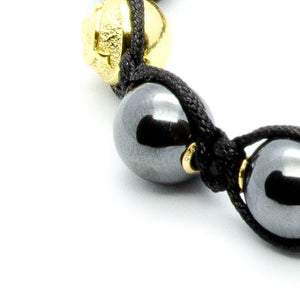 Signature Midnight - Powerful Hematite Bracelet With Onyx in Silver and Gold | 10MM - CLUB EQUILIBRIUM