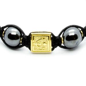 Signature Midnight - Powerful Hematite Bracelet With Onyx in Silver and Gold | 10MM - CLUB EQUILIBRIUM