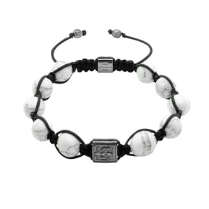 The Guardian - White Howlite Stone Bead Bracelet in 18K Gold/Silver | 10MM - CLUB EQUILIBRIUM