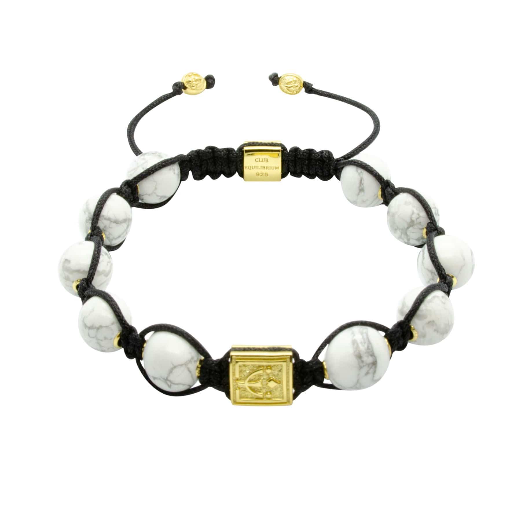 Black White Gold Clay Beaded Bracelet -  Israel