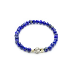 Lapis Lazuli Wristband with Hematite & Solid Silver | 6MM - CLUB EQUILIBRIUM