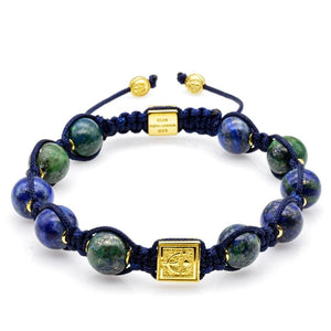 Premium Knotted Eilat Stone Bead Bracelet in Gold | 10MM - CLUB EQUILIBRIUM