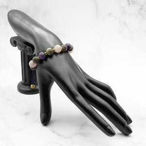 Miracle of Love | Labradorite-Rose Quartz-Amethyst Stunning Bracelet in Gold/Silver 10MM - CLUB EQUILIBRIUM