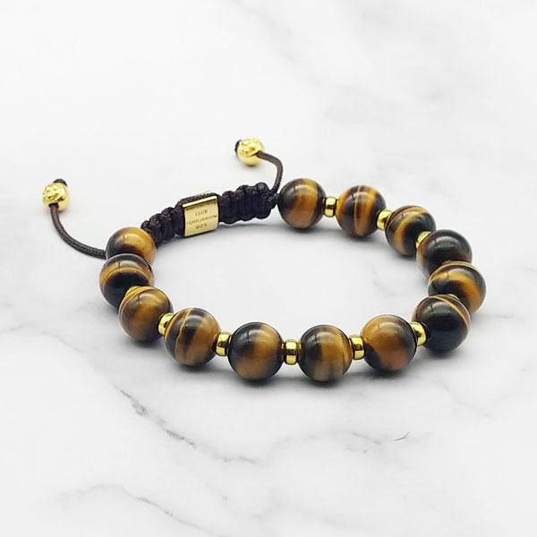 Fortune Forever | Yellow Tiger Eye Signature Bracelet in Gold | 10MM - CLUB EQUILIBRIUM